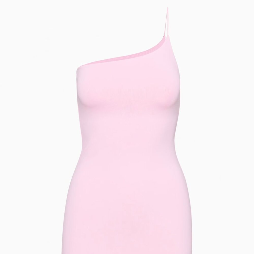 Contour Pink One-Shoulder Mini Dress | Aritzia
